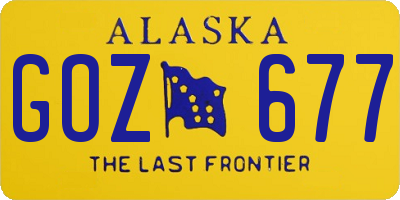 AK license plate GOZ677