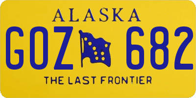 AK license plate GOZ682