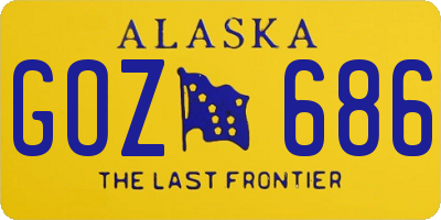 AK license plate GOZ686