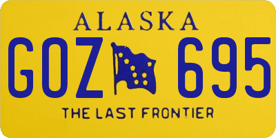 AK license plate GOZ695