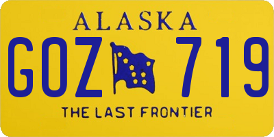 AK license plate GOZ719