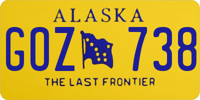AK license plate GOZ738