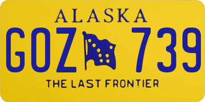 AK license plate GOZ739