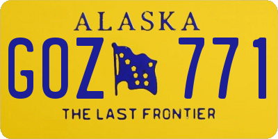 AK license plate GOZ771