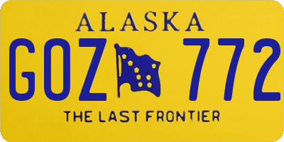 AK license plate GOZ772