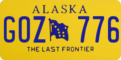 AK license plate GOZ776