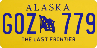 AK license plate GOZ779