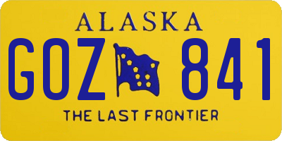 AK license plate GOZ841