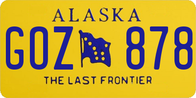 AK license plate GOZ878