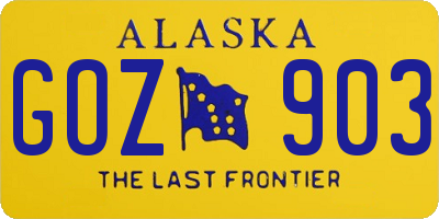 AK license plate GOZ903