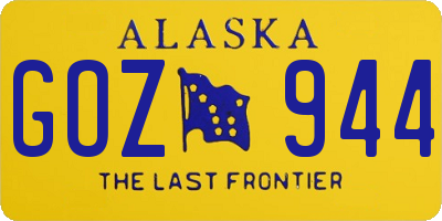 AK license plate GOZ944