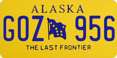 AK license plate GOZ956