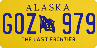 AK license plate GOZ979