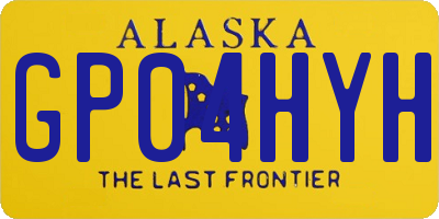 AK license plate GP04HYH