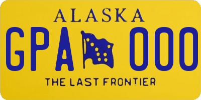 AK license plate GPA000