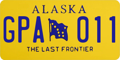 AK license plate GPA011