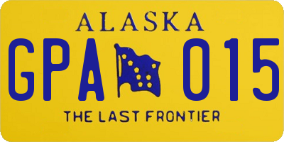 AK license plate GPA015