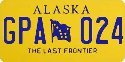 AK license plate GPA024