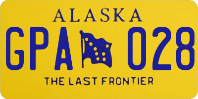 AK license plate GPA028