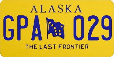 AK license plate GPA029