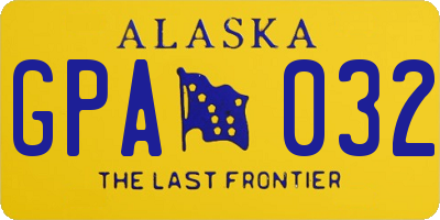 AK license plate GPA032