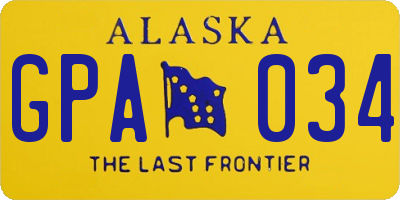 AK license plate GPA034