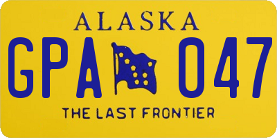 AK license plate GPA047
