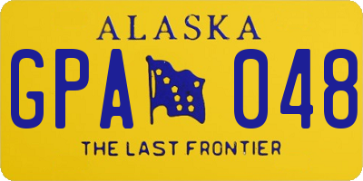 AK license plate GPA048