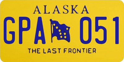 AK license plate GPA051