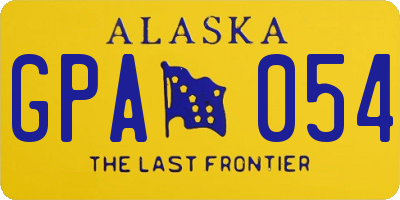 AK license plate GPA054