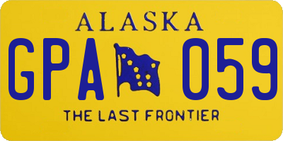 AK license plate GPA059