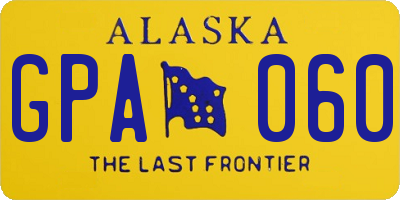 AK license plate GPA060
