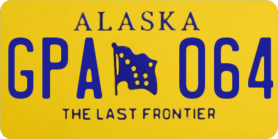 AK license plate GPA064
