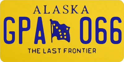 AK license plate GPA066
