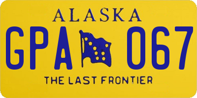 AK license plate GPA067
