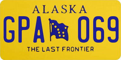 AK license plate GPA069