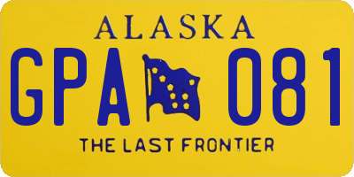 AK license plate GPA081