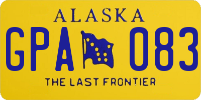 AK license plate GPA083