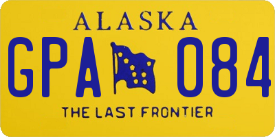 AK license plate GPA084