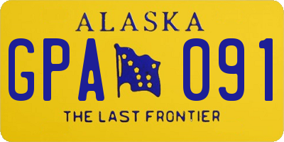 AK license plate GPA091