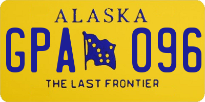 AK license plate GPA096