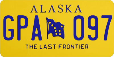 AK license plate GPA097