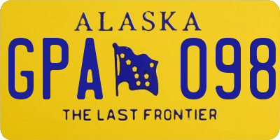 AK license plate GPA098