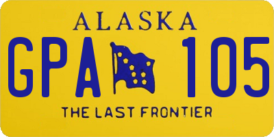 AK license plate GPA105