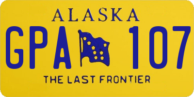AK license plate GPA107