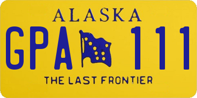 AK license plate GPA111
