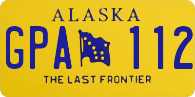 AK license plate GPA112