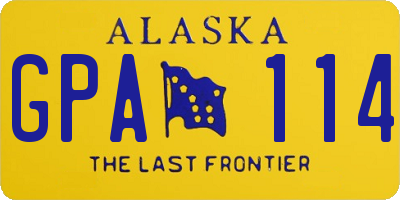 AK license plate GPA114