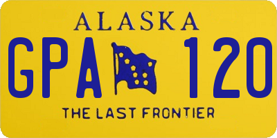 AK license plate GPA120