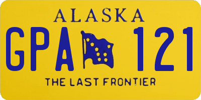 AK license plate GPA121